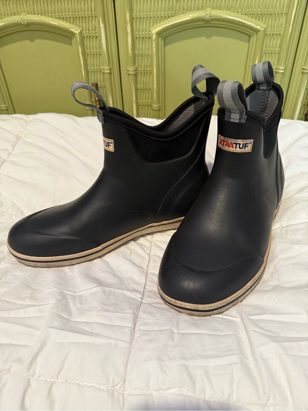 Xtratuf 6" Ankle Deck Boots Black Gum Men 8 / Wm 9